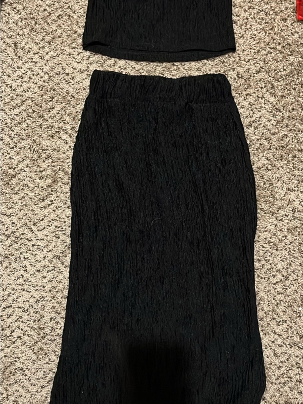 Tube top with long skirt